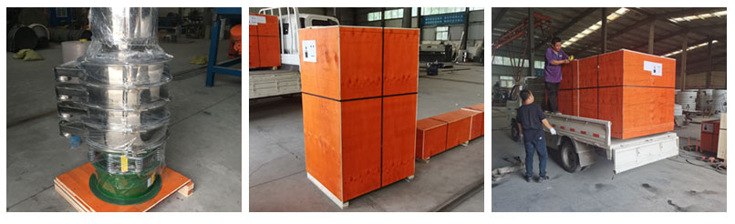 全不銹鋼振動篩包裝，裝箱，裝車。