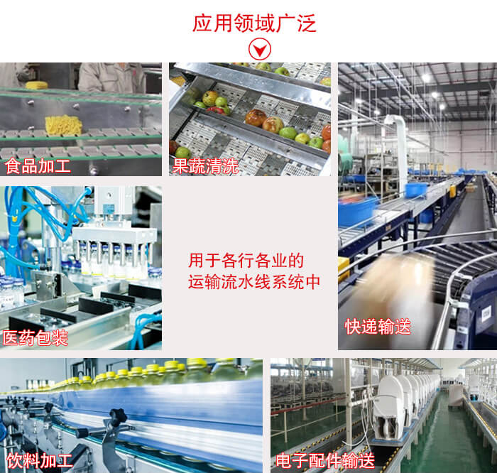 鏈板輸送機(jī)適用行業(yè)：食品加工，果蔬清洗等行業(yè)